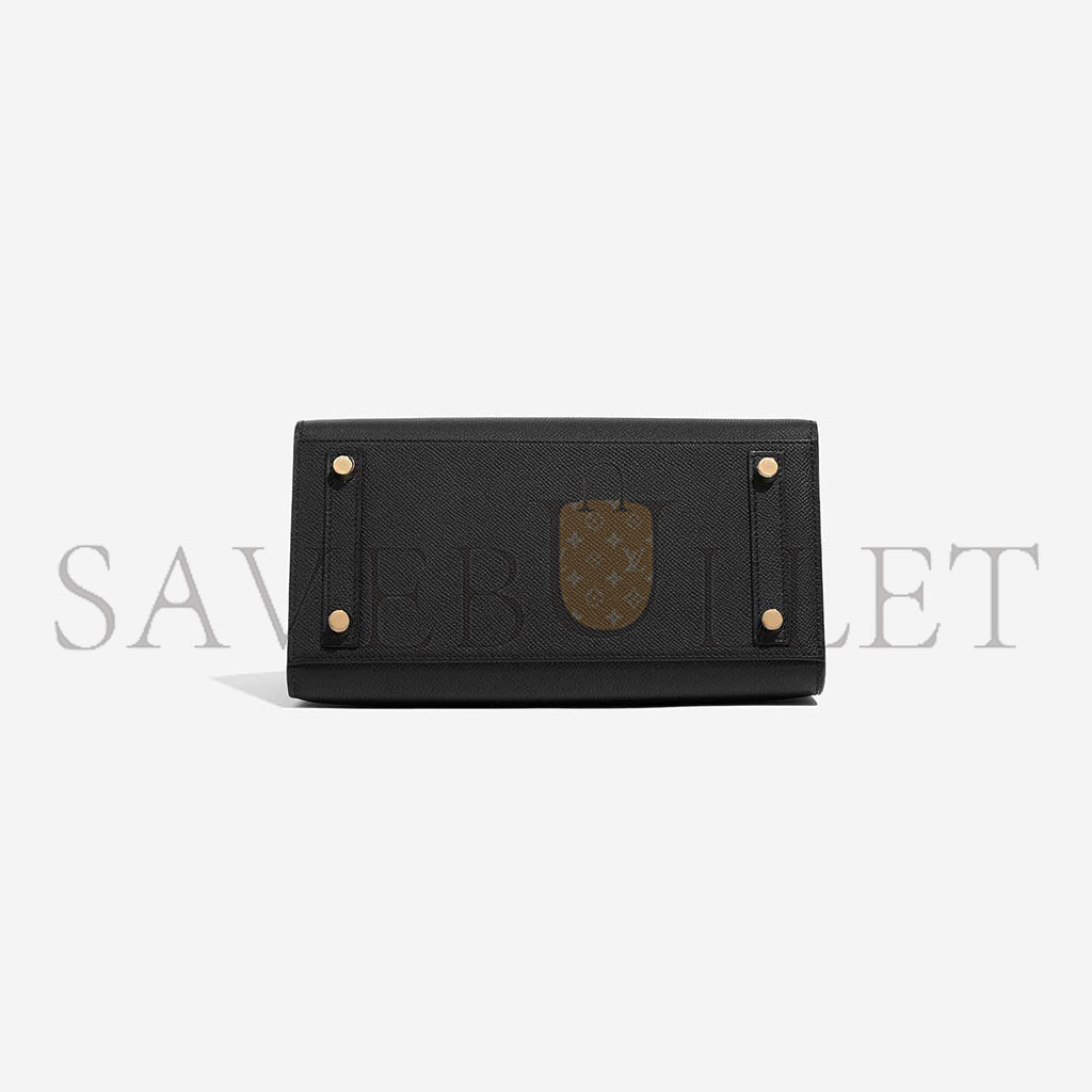 H**mes master birkin 25 epsom leather black gold buckle high end bag h028369cc89 (25*20*13cm)